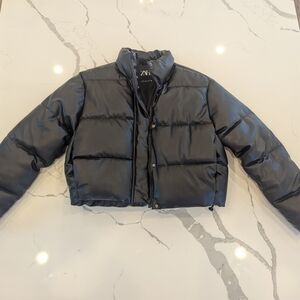Zara Black Puffer Jacket